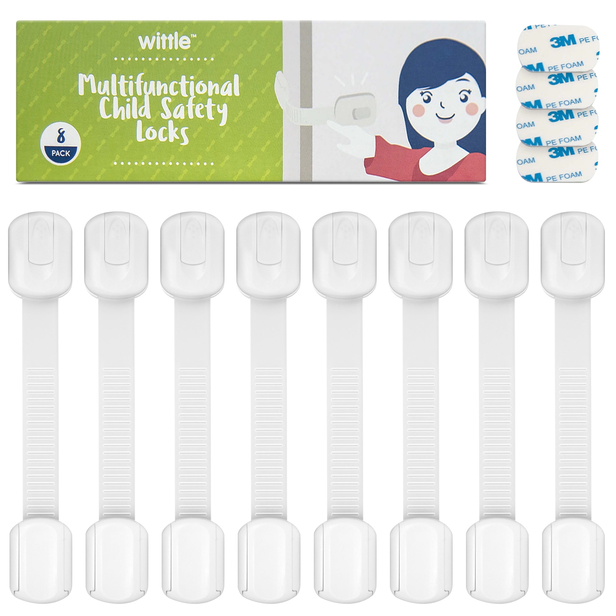 Wittle Child Safety Cabinet Locks 8 Pk